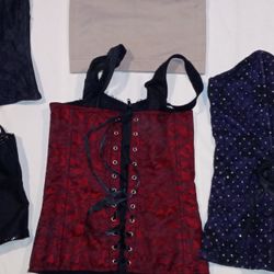 Corsets, Slim Wear, Satin And Lace Gloves