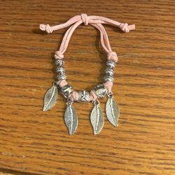 New Beautiful Bracelet, Silver, And Pink