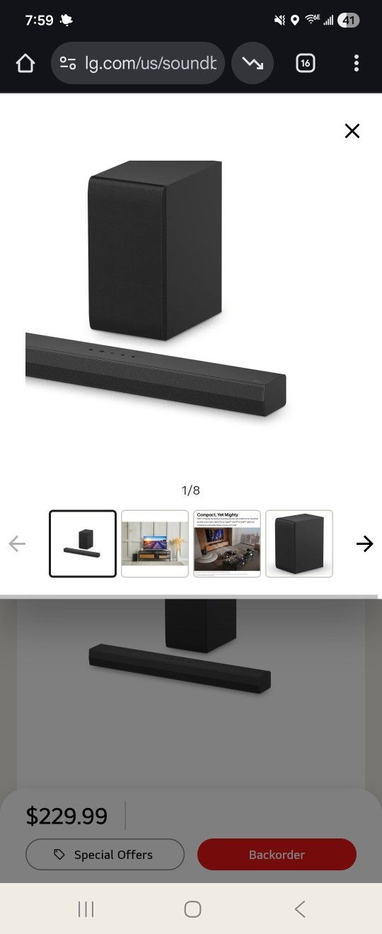 LG Soundbar for TV - New - Unopened