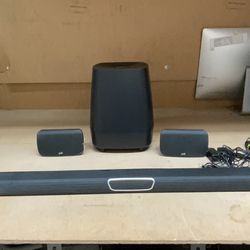 Polk Audio - 5.1-Channel MagniFi Max SR Soundbar with Wireless Subwoofer & Surround Speakers (Pair) - Black #420