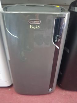 Get new ac's with warranty.  14000btu portable AC/ HEATER both by delonghi.  Over 750 square foot coverage.