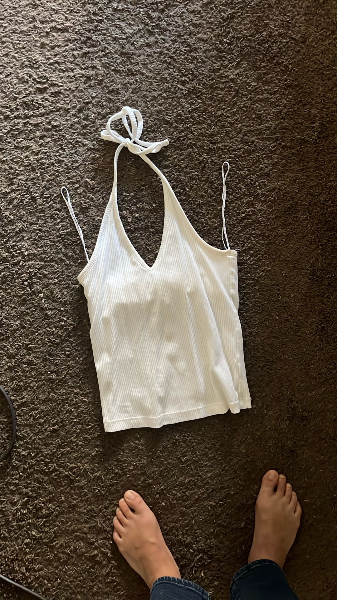 White Halter Top