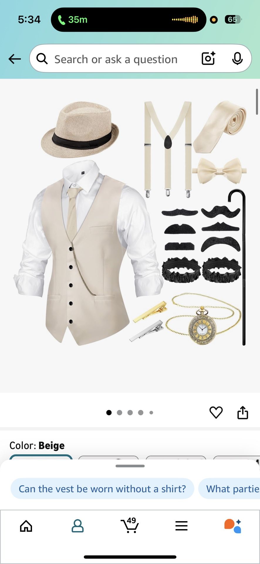 M20s Costume Men’s Costume 