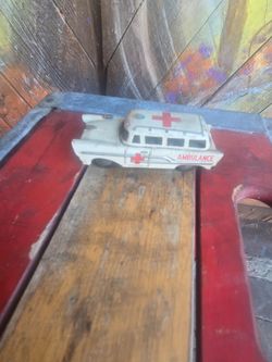 Vintage Die-Cast Ambulance Toy Car