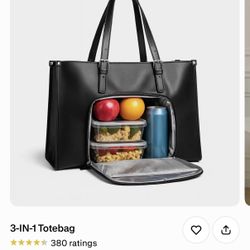 NEW Packuum 3-in-1 Laptop & Lunch Tote – Smooth Black