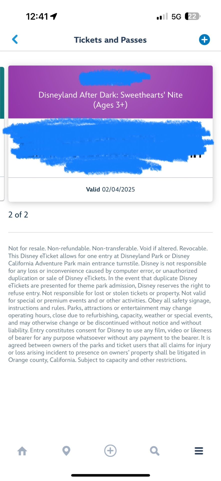 Disneyland Sweethearts Night Tickets