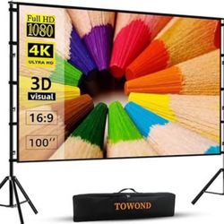 Towond 100 inch Projector Screen and Stand