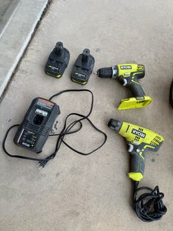 Ryobi Drill Set with Batteries and Charger
