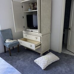 Headboard and armoire