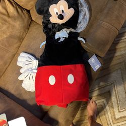 Disney Store Brand New Mickey Mouse Costume, Baby Size 18-24 Months