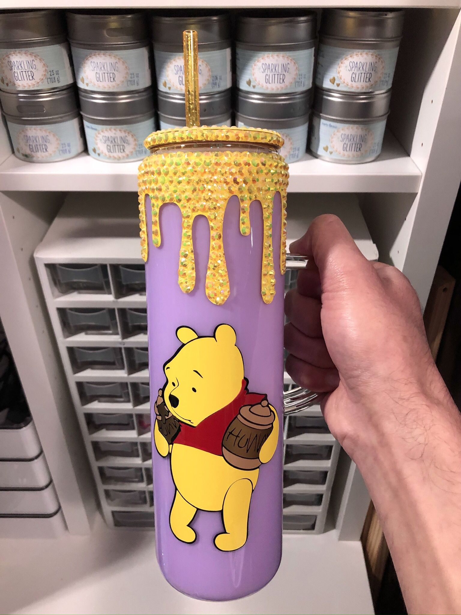 New Glass Pooh Cup