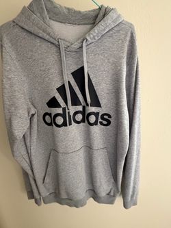 Adidas Logo Pullover Hoodie Gray