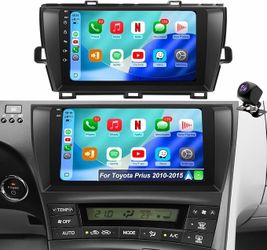 Car Stereo Radio Toyota Prius 2010 2011 2012 2013 2014 2015, Wireless CarPlay Android Auto, 9” Touch Screen Head Units, Backup Camera