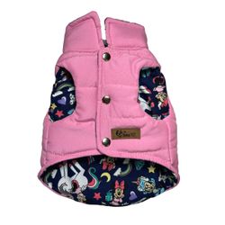 New Pink Dog Puffer Vest