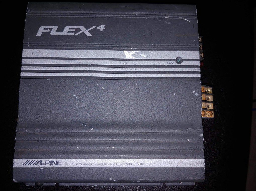 Alpine Flex4 4/3/2 channel amp - great price, works 100%!