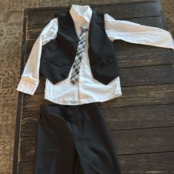 Kids Dress Shirt, Pants, Vest And tie Combo
