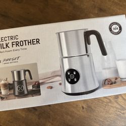 Electric Milk Frother with 4 Preset Drink Settings