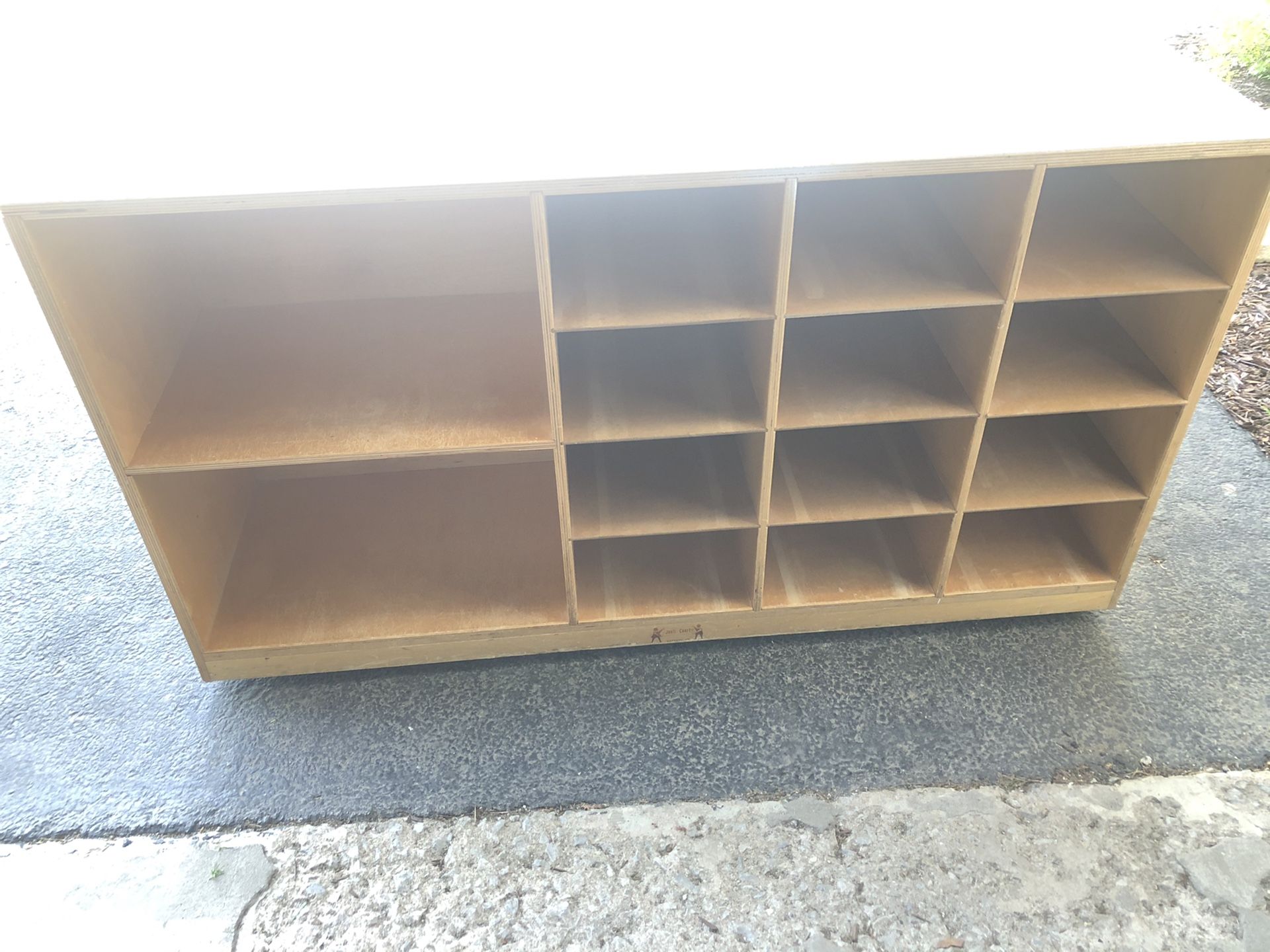 Large cubby/shelving table — great for legos or teachers!