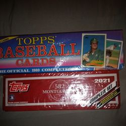 2021 Topps 582 Montgomery Sets Series1&2 &Topps 1989 Complete Set Sealed