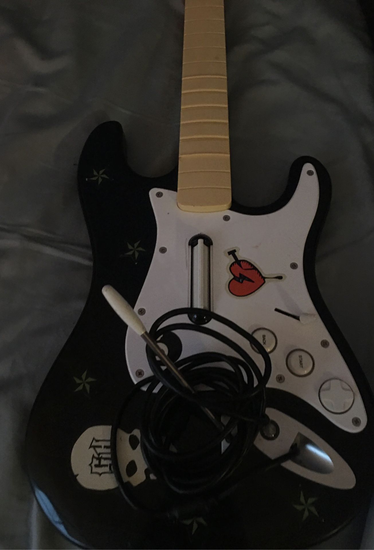 Xbox 360 Guitar hero equipment two controllers, One guitars, two microphones. Needs Adapter Selling All Together Need It Gone Asap