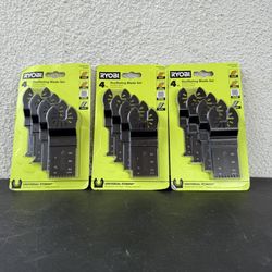 RYOBI 4-Piece Wood and Metal Oscillating Multi-Tool Blade Set