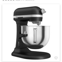 BRAND NEW NEVER PLUGGED IN KitchenAid 5.5qt Bowl-Lift Stand Mixer - KSM55 - Black Matte: 11 Speeds, 