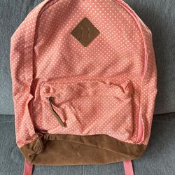 New Coral Polka Dot Backpack (Target) – With Tag