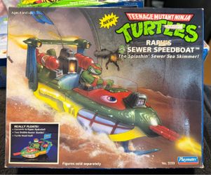 Vintage TMNT Raph Sewer Speedboat W/Box