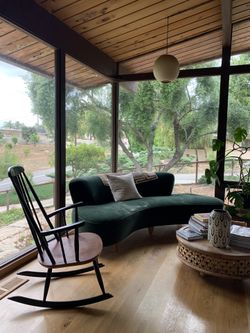 DANISH ILMARI TAPIOVAARA Teak & BLACK SPINDLE ROCKER ROCKING CHAIR MID CENTURY MODERN VINTAGE