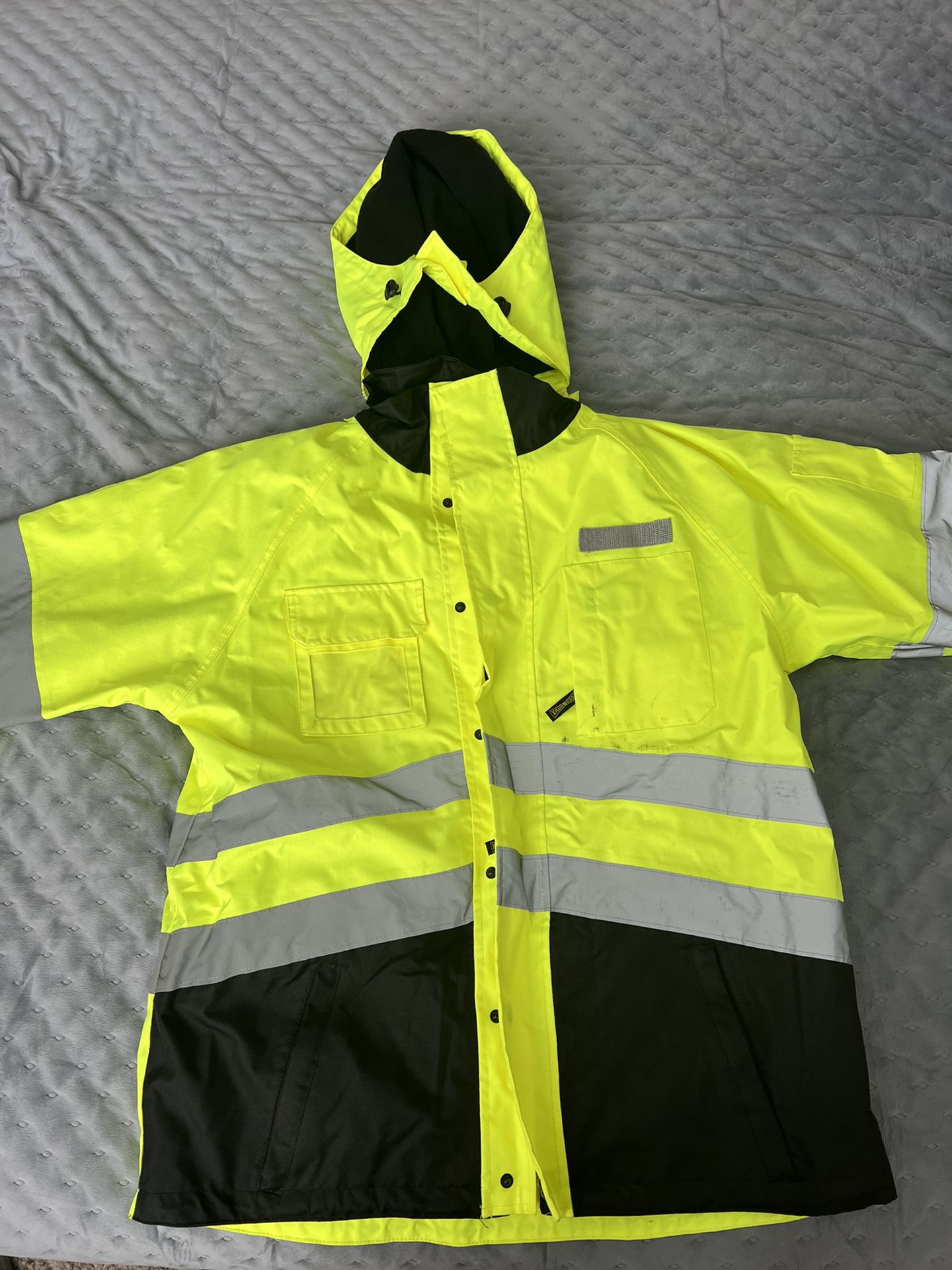 Work Rain Jacket High-Vise Insulated 