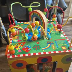 ALEX Discover My Busy Town Wooden Activity Cube