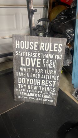 House Rules Decorative Wall Sign