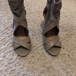 Sand Beige Color High Heels 