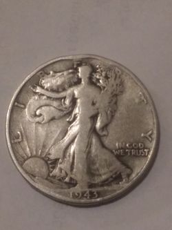 1943 NMM Walking Liberty Silver Half Dollar