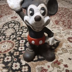 Vintage  - Mickey Mouse Cast Iron Piggy Bank 