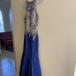 Mermaid Cobalt Blue Prom Dress