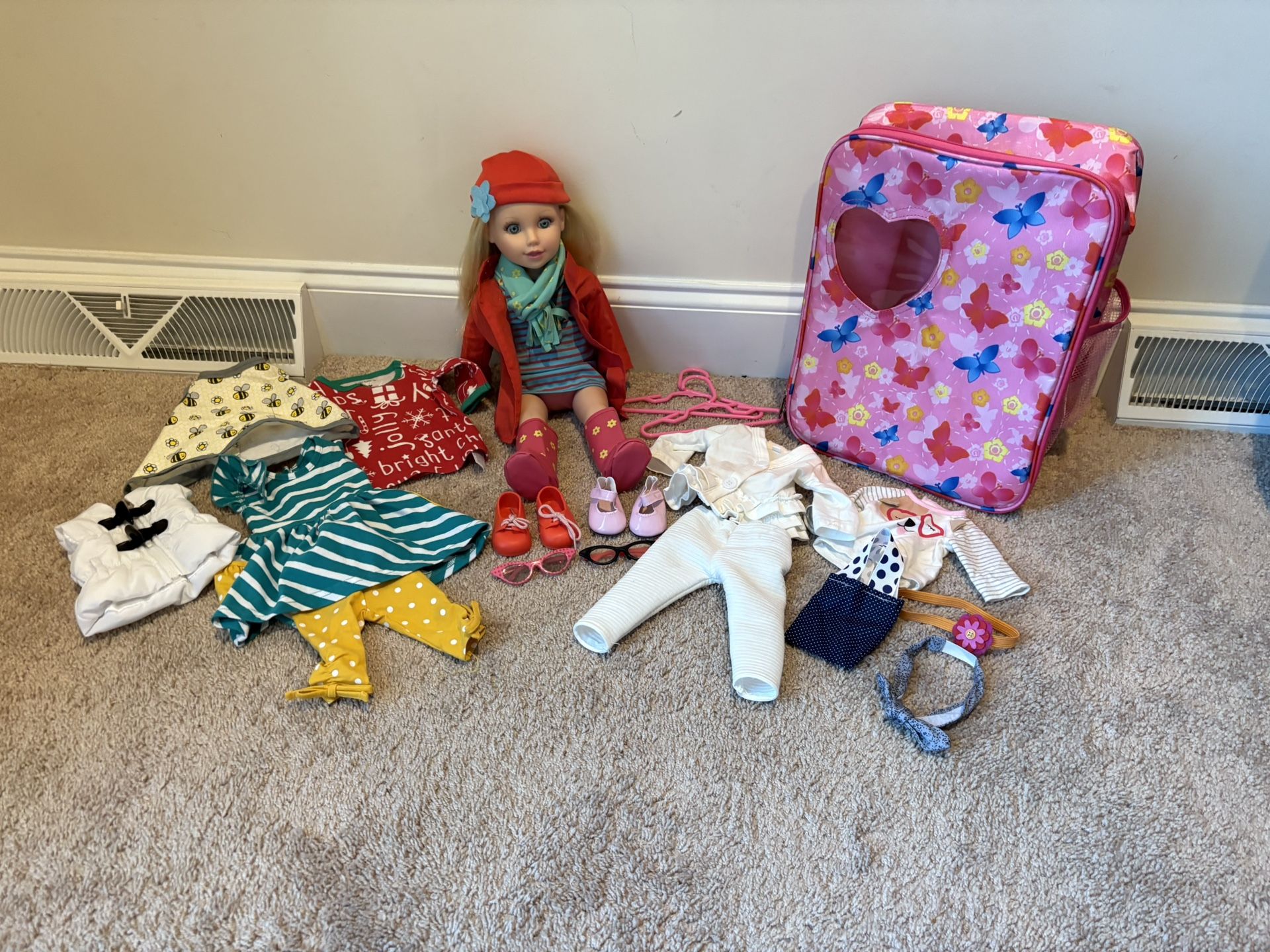 Our Generation Doll Set And Carrier 