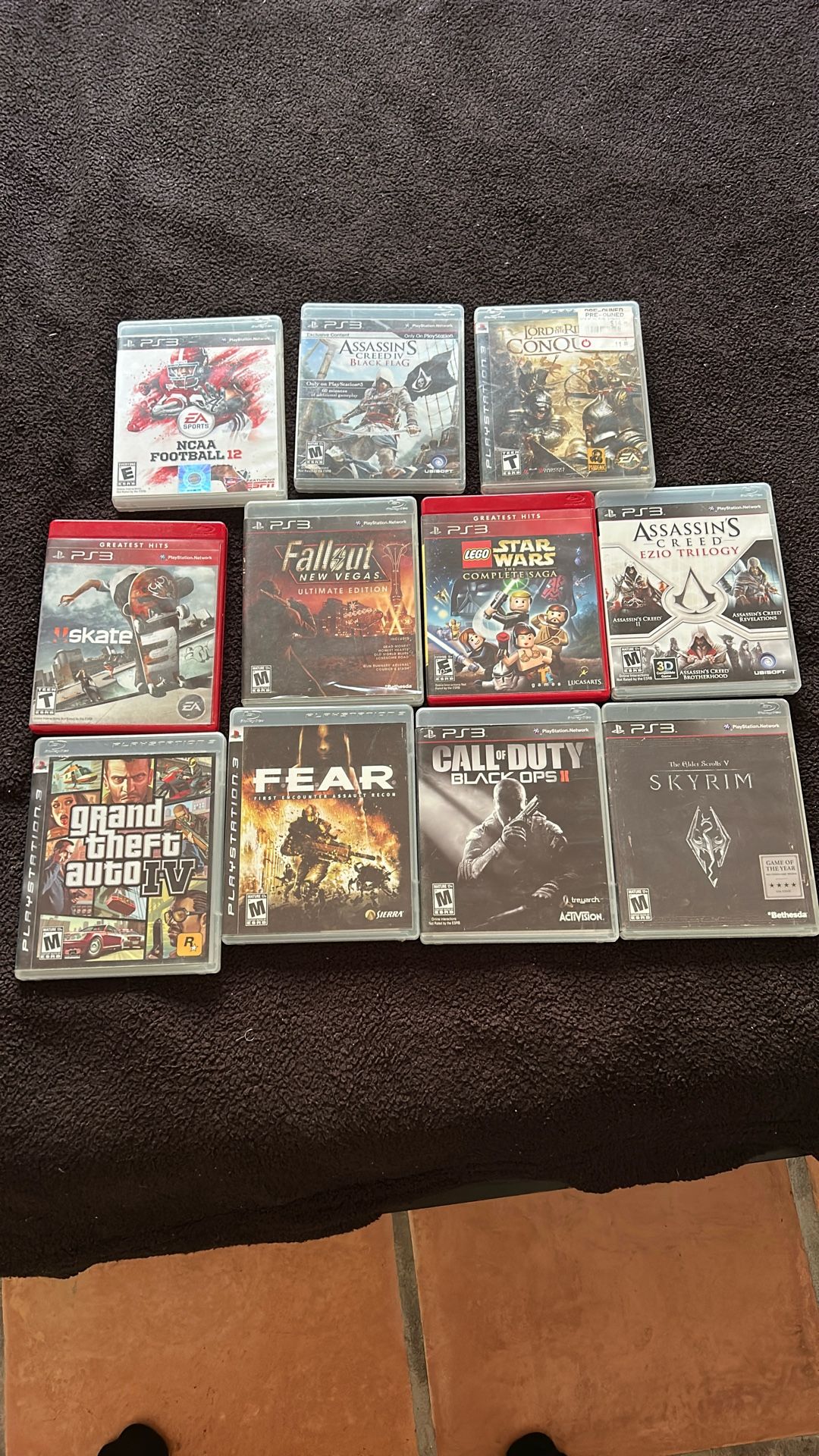 Ps3 games gta4 fallout skyrim skate 3