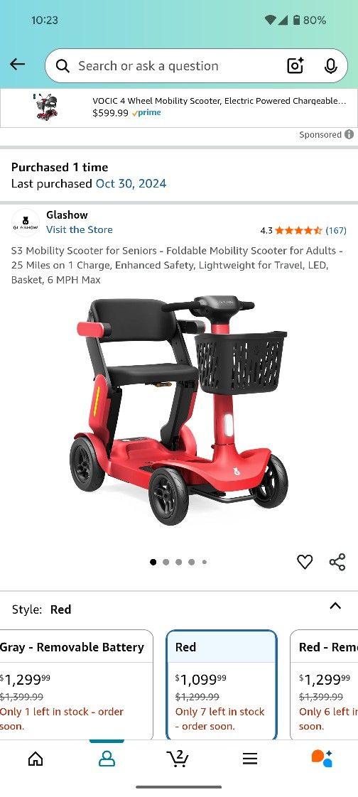 Riding Scooter With Basket