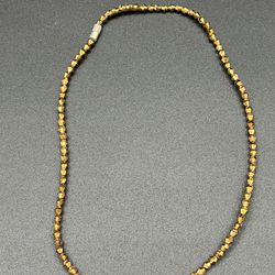 Diamond Shape Gold Beads Small Necklace/Choker