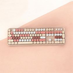 FOPETT Retro Wireless Keyboard & Mouse Combo