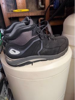 Red wing steel-toe shoes