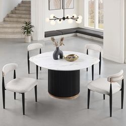 Borden Black/White 7 Pc. Dining Table Set