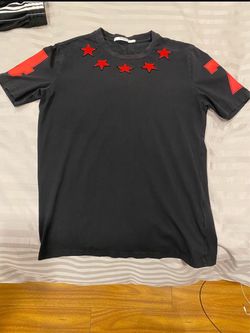 Givenchy T-Shirt Red/Black Stars Muscle Fit