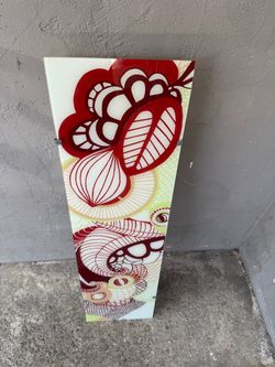 Decorative Floral Glass Wall Art Panel