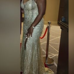 Gold Glitter Gown