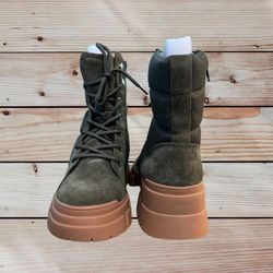 STEVE MADDEN Lug Lace Up Booties