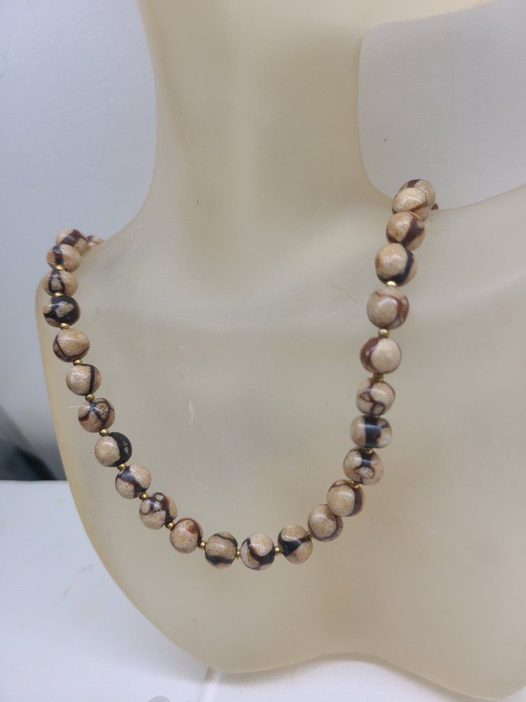 MOTHERS DAY--GENUINE BROWN CORAL NECKLACE 