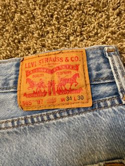 Levi's 565 '97 Loose Fit Straight Leg Light Wash Jeans Mens Size 34x30 Y2K