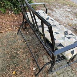 Black Rocking Bench 